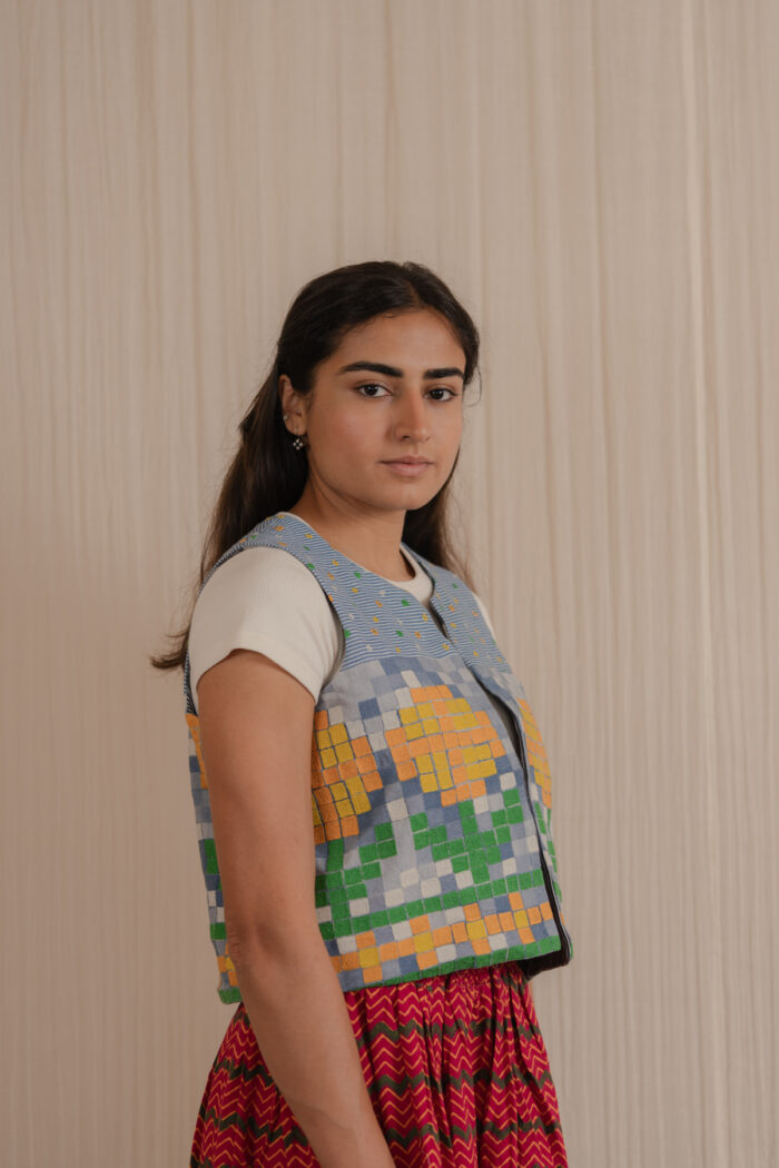Marigold Reversible Denim Vest - Image 1