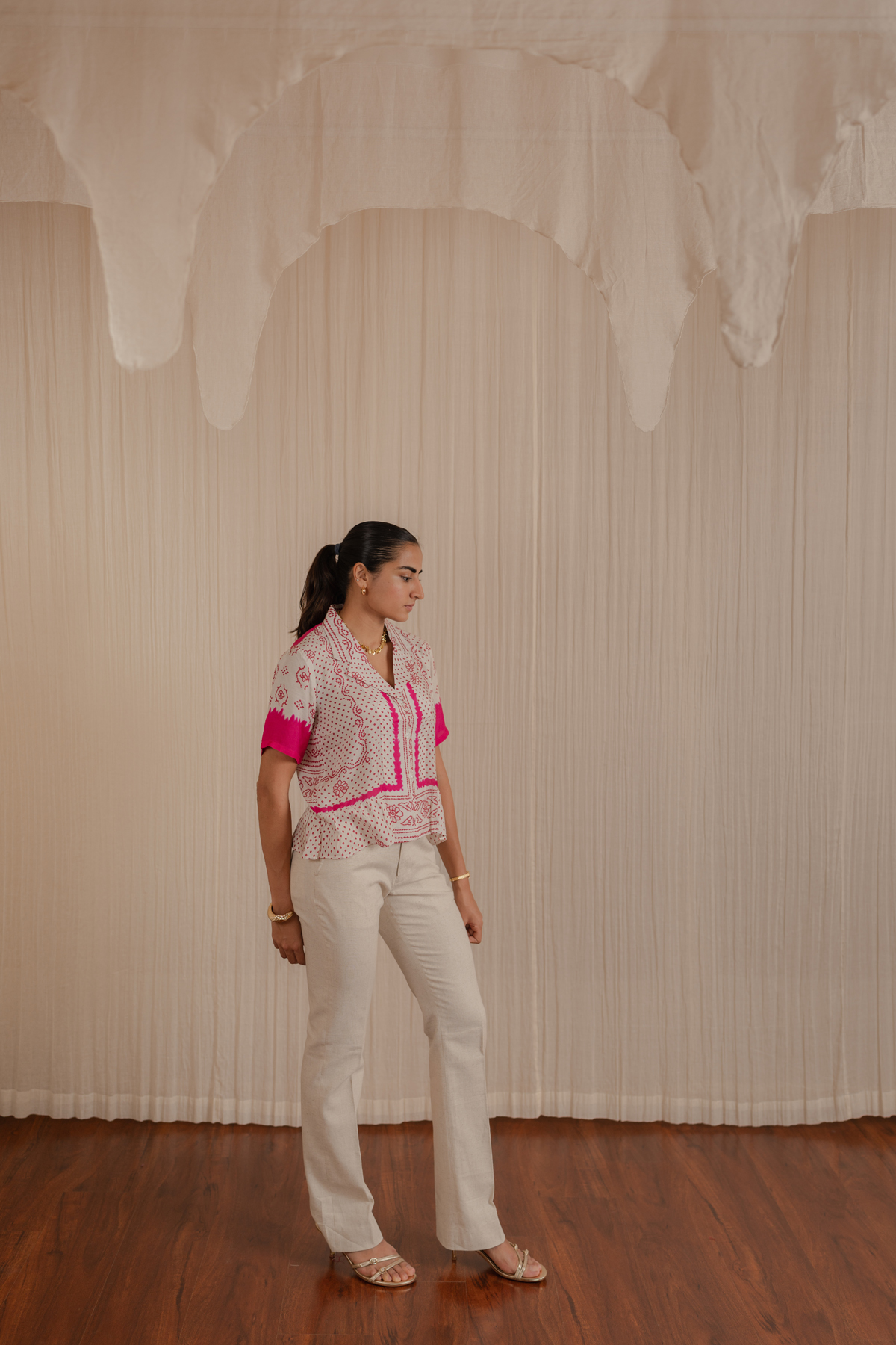 GARIMA BHADRA Mogra Raani Bandhani Shirt - Image 3