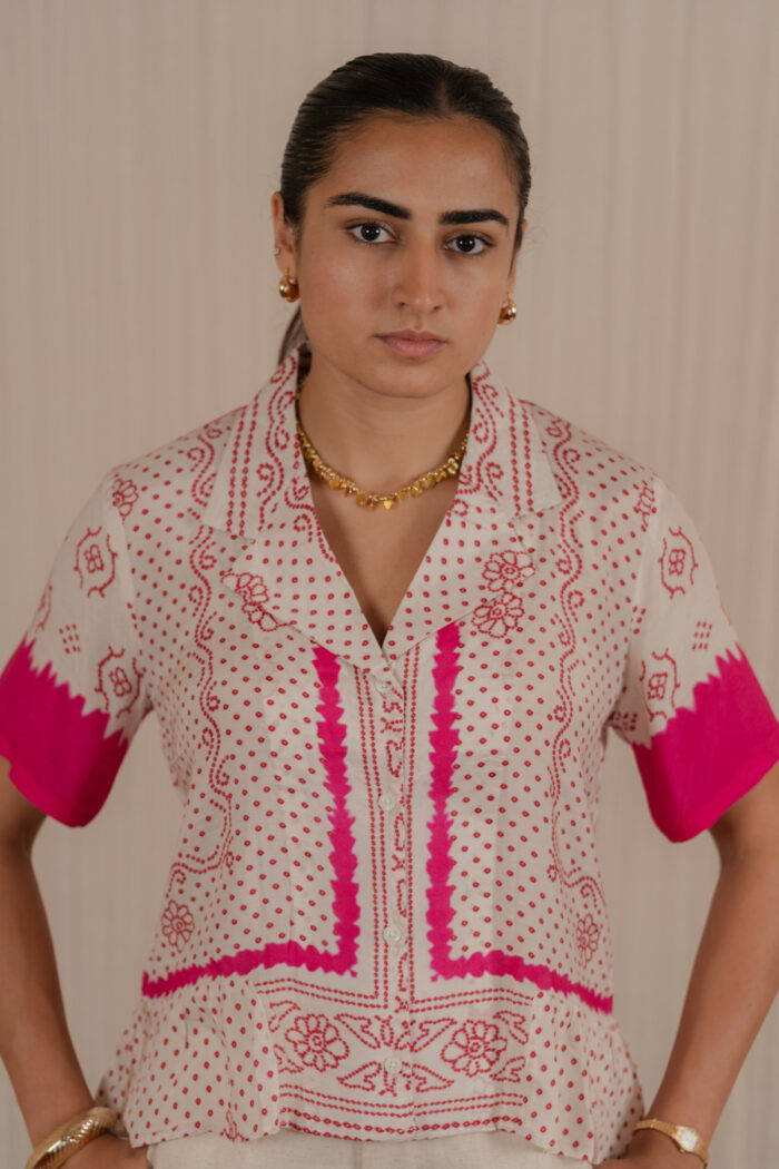 Mogra Raani Bandhani Shirt - Image 2