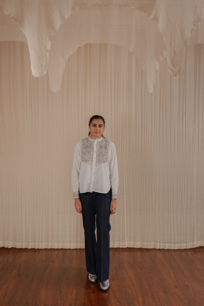 Denim Bootcut Pants - Image 1