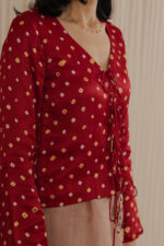 Red Bandhej Top - Image 3