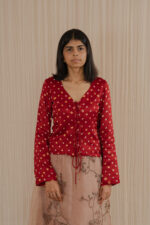 Red Bandhej Top - Image 2