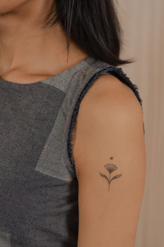 Brick Denim Dress - Image 2